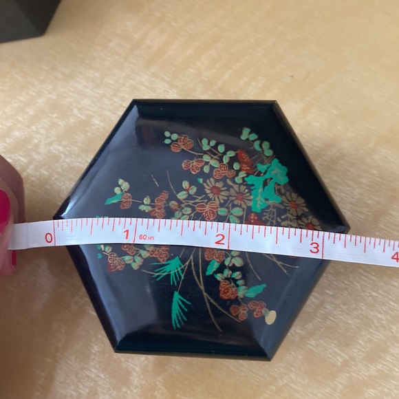 Vintage Hexagon Jewerly Trinket Nesting Boxes Set of 3 - Picture 9 of 9